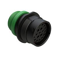 Amphenol SINE Systems AHDP04-24-21SN-STA Connectors 21 Position Receptacle, Socket, Shell Size 24, Normal Diameter Seal (Green), Small Thread Adapter