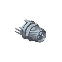 Amphenol LTW M8AS-03PFFP-SF8001 Circular Metric Connectors M Series Sensor Connector, Guided M8, Metal, 3A, 03 pins, Female Connector, Female Contact, Hexagonal, Screw Thread, PCB 180 , Receptacle, Front Fastened, IP68