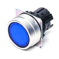 Omron Automation and Safety A22NZ-MNA-TRA Round, Flat Red Brshd Mtl Bezel, Flat Ilum