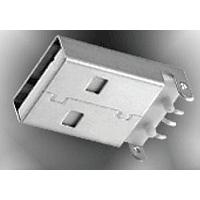 Kycon KUSBX-SMT2AP1S-B USB Type A Connectors A TYPE SMT BLK PLUG .9mm POSTS SHIELDED
