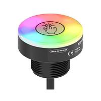 Banner Engineering K50PTCAMRGB14QP Programmable Multicolor RGB Indicator K50 Pro Compact Touch Series: 14-Color RGB Touch Sensor; 12-30 V dc; Polycarbonate; IP67 IP69K; Bimodal, NO, Momentary; Multicolor; 150 mm (6 in) 8-pin M12 PVC Pigtail QD