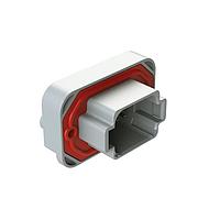 Amphenol SINE Systems AT15-08PA-BM03 Connectors Str Flng Mnt PCB Rcp 8POS Gry Tin Cont A