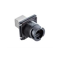 Amphenol LTW ROP-5SPFFH-TSU7001 Circular Backshell RJ, ODVA, Plastic, 1.5A, Cat 5e, Square, 3 Points Lock, Jack 180  (Horizontal), Receptacle, IP67 Unmated