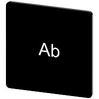 SIEMENS 3SU19000AE160AE0 Labeling Plate, Ab INSCR. LABEL, BLACK 27 X 27MM, AB