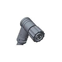 Amphenol LTW 8P-03AFFM-SR7A03 Sensor Cables / Actuator Cables M8 Circular Metric Connector, A Code, Plastic, 3A, 03 pins, Female Connector, Female Contact, Right Angle, Screw Thread, Overmolded, Length 3000mm, IP67 Mated