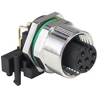 Bulgin PXMBNI12RAF08APCM12 Right Angle M12 A-coding 8 Pins Female R/A Moun