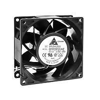 Delta Electronics, Inc. QFR0812UHEYDW Tubeaxial Fan, 80x38mm, 12VDC, 105.21CFM, 13.8W, Ball, 4Leads, Lock Rotor Sensor, Tach/PWM