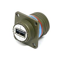 Amphenol Socapex 40125 Specialized Cables USBFTV Sq Fl Recpt Assy Grn Code B