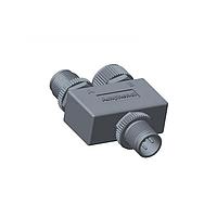 Amphenol LTW YA-A12M-A12M-A12F-01 Y-Adapter Circular Metric Connector, Y Adaptor, Metal, A Coding, 1.5A, 12 pins, (End 1) Male Male, (End 2) Male Male, (End 3) Female Female, Screw Thread, IP68 Mated