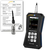 PCE VT 3900-ICA Vibration Meter (0~399,9 m/s²; 0~399,9 mm/s; 600~50000 RPM; 0~3,9 mm; ISO Calibration Cert.)
