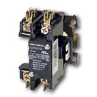Carlo Gavazzi GDP401SS480V Industrial Relays Two-pole Definite Purpose style, 40Amps rated (FLA at 240VAC) contactor with screw terminals, 480 VAC coil. One pole is being switched while the other pole is a pass through.