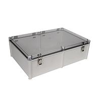 Bud Industries PTH-22462-C Electrical Enclosures PC+10% Fiberglass Box with Self-Locking Latch and Clear Cover (22.1 X 15 X 7 In)