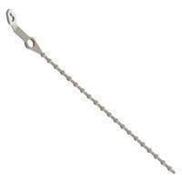 Essentra Components ST-305 Releasable Beaded Tie,Screw Mnt,Natural,5 in Lg1