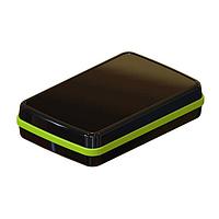 Serpac CX64DBKANG Hand Held CX-64 Series Waterproof Pocket Enclosure with Neon Green Seal. Three-Piece Design, Polycarbonate Plastic, Integrated Waterproof Seal, IP 65, 66, 67; NEMA 4X, 12, 13 Ratings