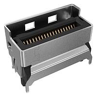 Amphenol Commercial Products G97V21312HR PCI Express / PCI Connectors MCIO,R/A,85OHM,38P,30U,1.5MM