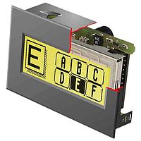 DISPLAY VISIONS EA KIT120-5LEDTK Graphic LCD Modules Yel/Green Backlight RS-232 Snap-In Kit