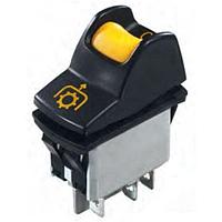 APEM KL462AKXA125N01025 Rocker Switches Locking Action 2Pole Ylw, Sldr Lug