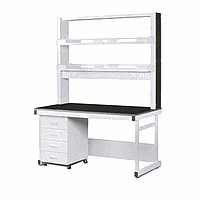 DaiHan DH.WFE4025 Laboratory Assembly Side Tables (w2400×d750×h800/1900mm, with Shelves)