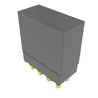 Samtec ESQ-104-37-G-D Sockets Elevated Socket Strip, 0.100" Pitch