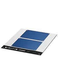 PHOENIX CONTACT 1050854 Labels Device marker  Aluminum label  blue  unlabeled  can be labeled with: TOPMARK LASER  TOPMARK NEO  mounting type: screw  rivet  lettering field size: 110 x 80 mm  Number of individual labels: 2