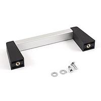 Hammond Manufacturing 1427SBC Handle Handle, 4" Centers 1.64"H, Clear/Black