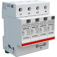CITEL DS44S-120 DIN Rail AC Power Surge Suppressor Din Rail AC Power Surge Suppressor, 40kA max, 240/120V Split Phase, 4P