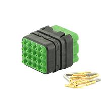 Eaton Souriau-Sunbank 8MQ2M2022PBS Modular Connectors - Push Pull MQuick module, unsealed, with male crimp contacts, delivered with cap