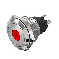 EAO 82-6151.0215 Panel Mount Indicators / Switch Indicators 82-6151.0215.indicator.-.22 mm.stainless steel.flush/flat.point.red.110 V.soldering terminal