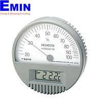 skSATO Highest II Precision Hair Hygrometer with Digital Thermometer (0~50°C; 20~100%rh)