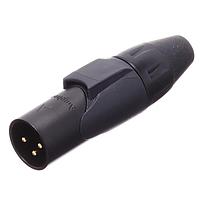 Amphenol Audio AX3MB0M-AU Cable Connectors 3P PIN M PLUG BLKGLD W BLK MRK SLV
