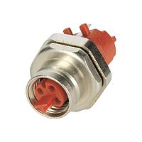 HARTING 21023412431 Connectors M8 P-code 4pin FML straight pcb mnt (THR) w/ housing front mnt shielded IP67