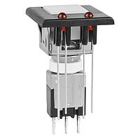 NKK Switches EB2011P-B-J23ACC Light Touch Switches ON(ON) WHT CAP BLK BEZEL RED LEDS 3A PC
