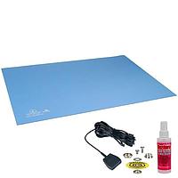 Desco 66325 Mat STATFREE UC2 2-LAYER RUBBER, SKY BLUE, 0.080''x30''x72''