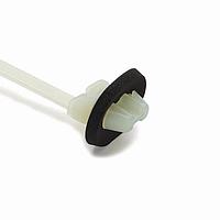 HellermannTyton 126-00076 Cable Tie Mounts Push Mount Tie, 6.0" Long, 50lb Tensile, PA66HS, Natural, 500/pkg