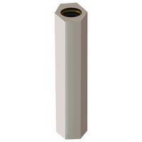 Essentra Components HSM4-8-25-1 Hex Standoff,Thrd Fem/Fem,Wht,25MM Spc