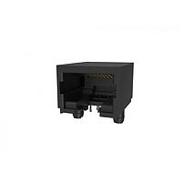 Amphenol Commercial Products RJE051880510H Modular Connectors / Ethernet Connectors Single port Modular Jack - Right Angle, tab down, Input Output Connectors  8P8C, Without Shield
