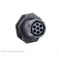 Eaton Souriau-Sunbank UTSX710D7S32 Receptacles Jam nut receptacle & hold down clips,without backshell, with 7 female PCB contacts, IP68/69K in unmated conditions