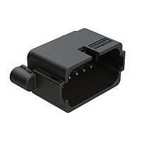 Amphenol SINE Systems AT04-18PC-BM14BK Connectors 18 Position, PCB Receptacle, Flangeless, Self-Threading, Keyed C, Nickel Plated Contacts Included, Potted, Black Body