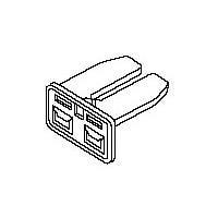 AMP Connectors - TE Connectivity 1-174353-1 Accessories PLUG DBL LOCK 2P NATURAL