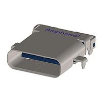Amphenol Commercial Products 12401544E4#2A USB Type C Connectors USB TYPE C RCPT R/A mid mount dual SMT