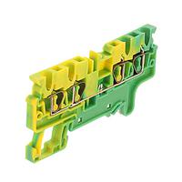 Altech CXG2.5/4 Multiple Connector Ground / Earth Terminal Block DIN Term Blk, Spring, Grnd