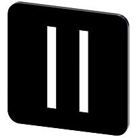 SIEMENS 3SU19000AF160QC0 Labeling Plate, II INSCR. LABEL,BLACK 22 X 22MM, SYMBOL: II