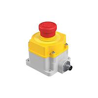Banner Engineering SSA-EB1PLGR-12ECQ8 Push Turn SSA-EB1 30 mm Mount Emergency Stop Push Button; Green and Red Flash/Solid Illuminated Base; 40 mm Actuator; IP65; Contacts: 2NC/1NO-PNP; 8-pin M12 Integral QD