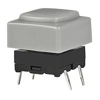 NKK Switches JB15KP-4HH Tactile Switches OFF-(ON) PC MOUNT GRY BUTTON/GRY FRAME