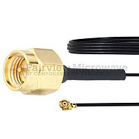 Fairview FMCA1028 SMA Male to UMCX 2.1 Plug Cable 0.81mm Coax and RoHS Compliant