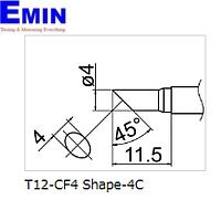HAKKO T12-CF4 Welding tip