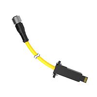 Banner Engineering DELPEF-81D Sensor Cables / Actuator Cables Cordset: Double Ended M12 to LP-Custom; 8-pin Straight Female; 11-pin Straight Male; 0.3 m 8x22 Yellow PVC Jacket; Nickel-Plated Brass Coupling Nuts