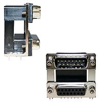NorComp 179-015-413R571 Dual Port D-Sub Connectors 15P Male/Female .900" Spacing
