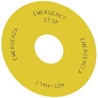 SIEMENS 3SU19000BC310NB0 Backing Plate BACKING PLATE, YELLOW, 75MM,4 LANGUAGE