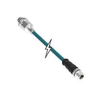 Molex 120341-0701 Ethernet Cables / Networking Cables REC M12 CAT6A DE 8P F/M XC 26AW PUR 1M